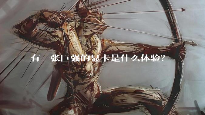 有一张巨强的显卡是什么体验?
