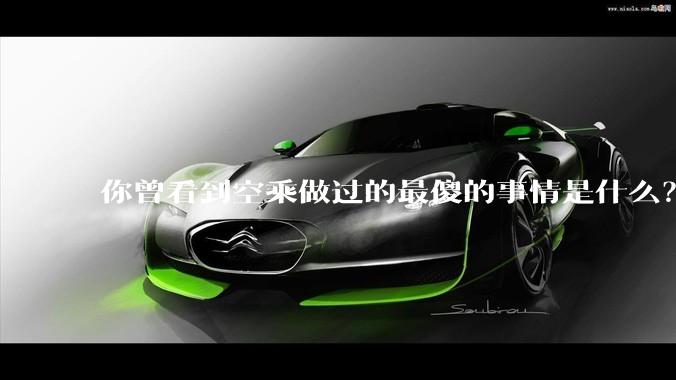 你曾看到空乘做过的最傻的事情是什么?