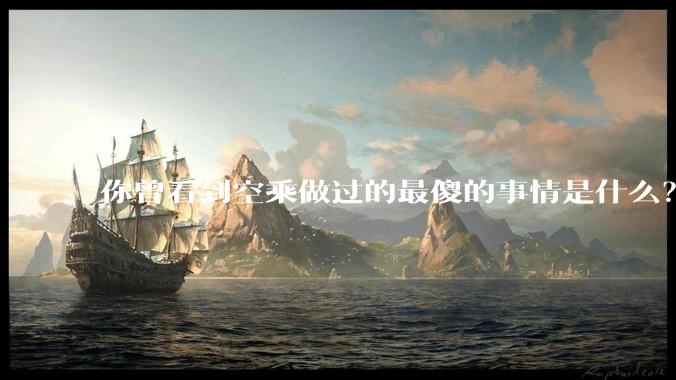 你曾看到空乘做过的最傻的事情是什么?
