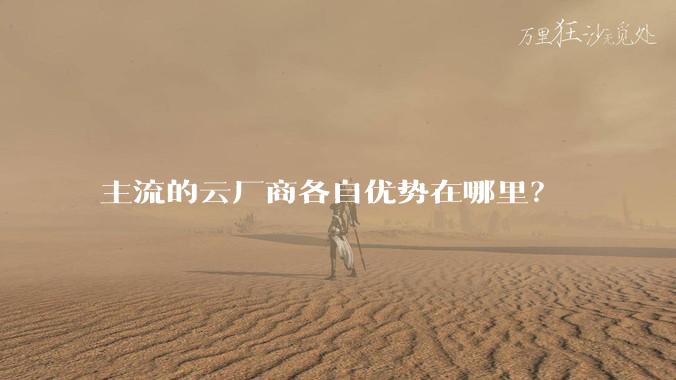 主流的云厂商各自优势在哪里?