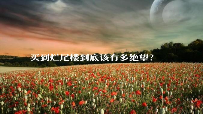 买到烂尾楼到底该有多绝望?